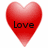 Red heart-shaped icon with black text reading 'Love' on left, 'What You Have' on top right, and 'Don't Beg For More' on bottom left against white background.