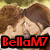 A four- of pixelated images with red text overlays: top-left shows a brown-haired figure, top-right displays two people with 'luv' text, bottom-left features a group with 'Twilight' text, bottom-right is blank