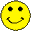 Five yellow smiley faces with black eyes and mouths on a gray background, each displaying distinct mouth shapes in pixelated animation.