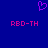 A static pixel art image with a solid blue background, featuring two identical pink text strings and one purple heart symbol.
