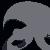 Gray silhouette of a figure with a curved head shape performing a sequence of motion transitions from bent posture to upright stance.