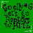 Green background with black text reading 'Gdely#6 Lets go Raptors WHILE' and white star accents, animated with star position changes.