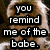six showing a person with light brown hair and dark clothing, each containing overlaid text in black boxes
