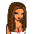 Pixel art of a woman with long brown hair and red necklace, next to a man in white shirt and blue jeans with American flag belt buckle, below purple text 'Kasey' on black background.