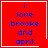 Red square icon with blue text reading "i love brooke and april" and white border; two versions show a white heart or white star in bottom-right corner.