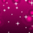 A static image with a magenta background of blurred circles and white sparkles, overlaid with bright cyan text reading "me without you is like A+F without the moose in other words. completely pointless" and "starbucks without coffee".
