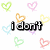 A static image with a white background covered in small, multicolored heart outlines and bold black text reading "I don't miss you I miss the person I thought you were".