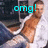 A pixelated image of a shirtless man in white pants and an open white jacket, with cyan text overlays changing across frames.