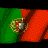 Animated flag with green and red vertical stripes, featuring a central emblem that changes expression across frames.