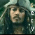 Animated contact sheet of six frames showing a character with dreadlocks and tricorn hat, each frame displaying vertical text "sexy" in different color variations.