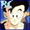 Pixelated character with black hair and blue clothing displays six distinct facial expressions in a , including wide eyes, narrowed eyes, and closed eyes
