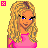 Pixel art contact sheet showing multiple frames of a cartoon character in pink clothing with visible text reading "it scares people" on a bright pink background.