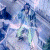Animated sequence of a figure in green and blue attire standing amid rocky terrain with shifting lightning effects.