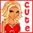 A 4-frame pixel art contact sheet featuring four distinct cartoon female characters in separate colored borders, each with vertical text labels and varying outfits/poses.