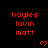 Red pixel text and heart symbols on a black background with partial gray overlay, arranged in repeating pattern
