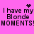 Pixelated text on bright pink background with animated heart and starburst symbols above repeating phrases.