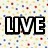 Four display the word "LIVE" in bold white letters with black outlines against different patterned backgrounds