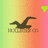 A static pixel art icon with a gradient background transitioning from green to orange, featuring a seagull silhouette and 'Hollister Co' text.