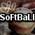 A pixelated image of a softball with overlaid text reading "SoFtBaLL" and "it's a girl thing," later adding "2008" below the first line.