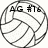 Pixelated circular icon with segmented lines and text 'AG #76' in the upper portion.