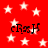 Red background with white stars and four instances of the text 'eRasH' in black pixelated font.