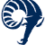 A pixelated blue and white icon depicts a stylized animal head with a curled tail, featuring a white star on its side and a small black dot for an eye.