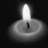 Black-and-white candle image with flame and text reading 'i blew out my candles and i wished for you<3' in pixelated font.