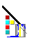 Animated sequence showing a paintbrush dipping into a container with blue liquid, creating splashes and drips