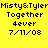 Pixelated text on four colored backgrounds: yellow, light green, cyan, and dark green.
