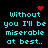 Pixelated cyan text on black background with red heart and starburst symbols, animated changes in symbol positions.
