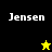 Four display the name 'Jensen' with a star symbol changing color between black and yellow