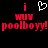 Pixelated red text and white heart symbol on black background with two identical side-by-side layouts.