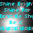 Pixelated cyan text on a dark background with bright light spots, arranged in a pattern with repeated phrases