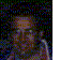 Animated sequence showing a figure in dark clothing with light accents moving through multiple poses against a pixelated background.