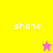 Four display the word 'shane' with a star icon changing color between yellow and pink on a split background