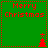 Green background with red text 'Merry Christmas' and red Christmas tree symbols in four quadrants, separated by red dotted lines.