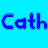 A static contact sheet of a 4-frame animation showing blue pixelated text on a bright cyan background with a gray transparency indicator in the bottom-right corner.