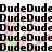 Pixelated text and floral background with partial text overlays reading "DudeDude" and "i love you tyler".