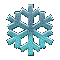 Animated sequence of a single stylized snowflake rotating through multiple angles against a solid gray background.