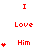 Static 48x48 pixel buddy icon featuring red text and a heart symbol on white background.
