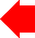 Three red arrow icons on a gray background, each with distinct pixelated edges and varying shades of red.