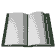 A grayscale animated sequence of open book icons arranged in three , each showing sequential page-turning motion with varying page curl and shadow depth