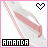 Pixelated image of a pink and white object with 'AMANDA' text at bottom, featuring two heart symbols in top corners.
