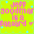 Yellow background with light green pattern, pink text reading "jeff goodmargooodman is a patiard" and small blue stars scattered throughout