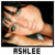 Animated contact sheet showing two frames of a cartoon character with light brown hair and blue eyes, wearing a dark top, in motion against black background with text "ASHLEE" below.