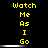 Animated contact sheet showing six frames of a yellow pixelated text animation on black background with horizontal white bars at bottom of each frame.