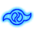 Two blue wave-shaped icons with central circular symbols, one with a soft glow effect and the other solid outline.