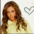 six pixelated images showing a woman with long brown hair in various poses and backgrounds, some with green text overlays
