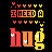 Animated contact sheet of six frames showing a pixel art icon with text "I NEED A hug" and heart symbols, each frame displaying slight variations in color gradients and heart positions.