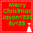 Red background with green text reading "Merry Christmas Jason<333 ilu<33" and white pixelated tree symbols in four quadrants.